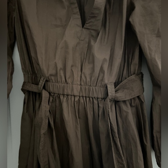 NWOT J. Crew Tie Waist V Neck Midi Dress - Picture 7 of 11